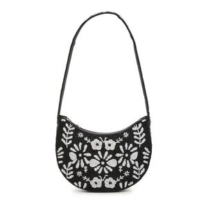 Kelly & Katie Beaded Boho Crescent Satchel